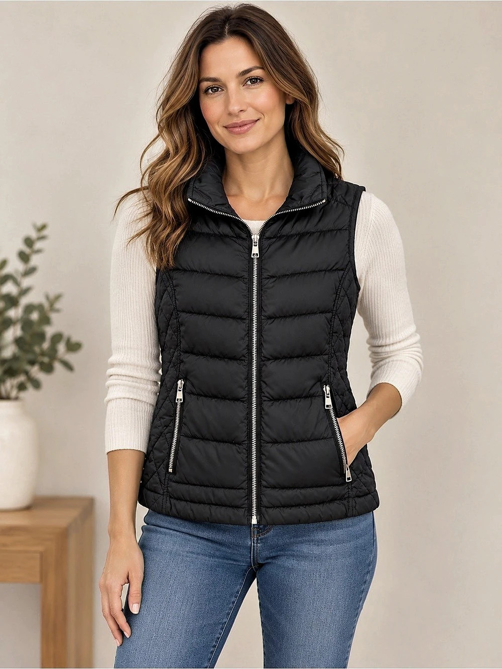 G.H. Bass & Co. Women's Black Quilted Vest Size XS